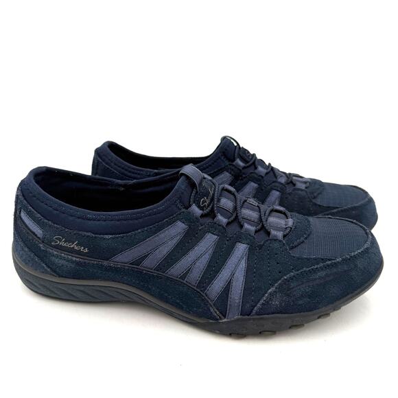 Skechers Shoes - Skechers Women's Blue Breathe Easy Slip On Sneakers Size 7